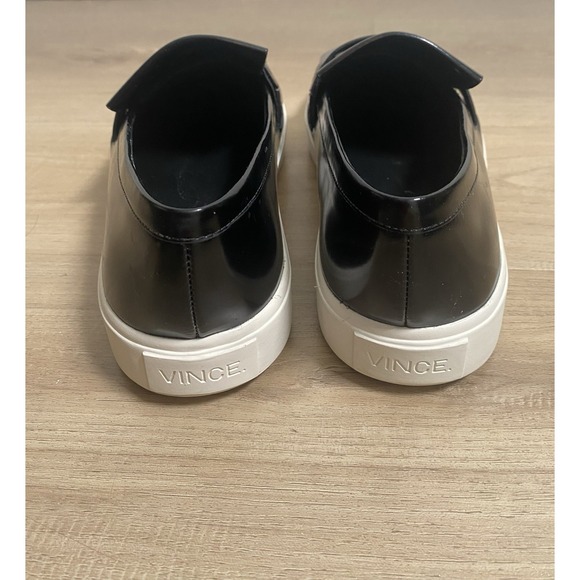 Vince‎ Coventry Black Patent Leather Slip On Kiltie Loafers Shoes Women's Size 6 - Picture 5 of 9